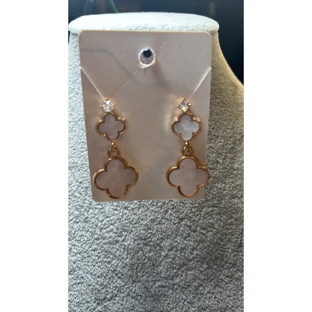 #2. Gold-tone Clover Earrings